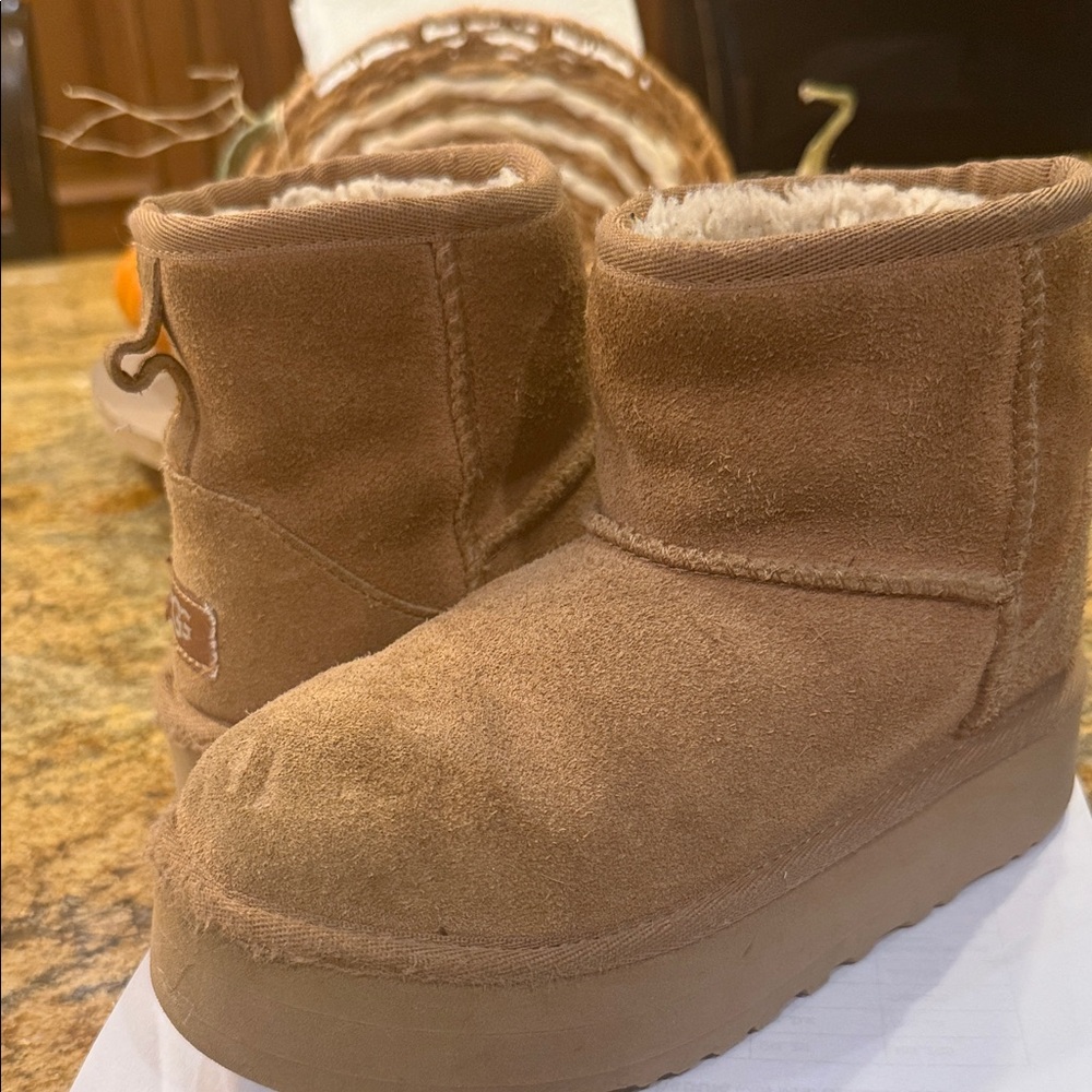 UGG Tan Shearling Boots